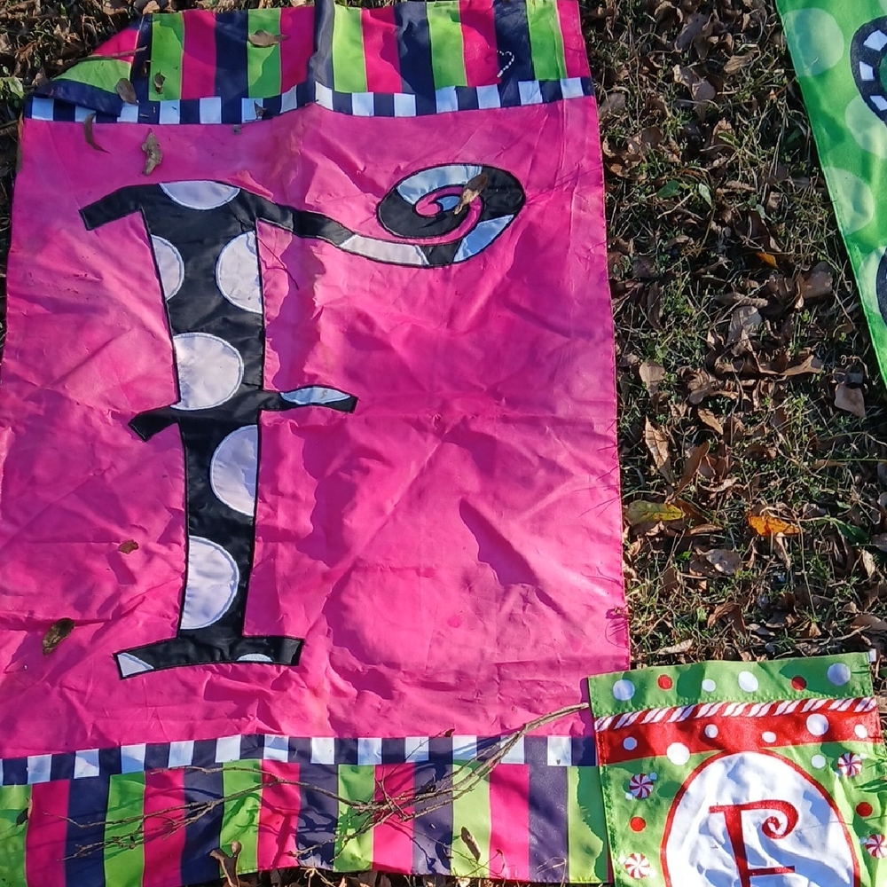 Colorful Party Banner with Letter F
